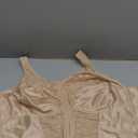 Exquisite Form 5107565 Fully Slimming Wireless Back & Posture Support Longline Bra with Front Closure & Lace (44D, Rose Beige)