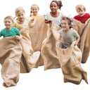 JOYIN 6 Pack Large Burlap Potato Sack Race Bags, 39" x 25" Potato Sacks Racing Bags for Kids & Adults,Outdoor Play, Family Reunion, Outdoor Picnic Party, Outside Yard Lawn Easter Carnival Games
