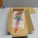 Metal Outdoor Wall Art Decor,3D Colorful Garden Birds Sculpture Outdoor Iron Hanging Parrot Decor, Metal Hand-Made Bird Wall Art Decorations for Fence Patio Balcony Living Room