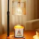 Candle Warmer Lamp with Timer, Christmas Birthday Gifts for Women Mom, House Warming Gifts New Home Vintage Decor, Wax Melt Warmer for Jar Candles (Black Amber)