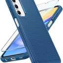  FNTCASE for Samsung Galaxy A15-5G Case: Dual Layer Protective Heavy Duty Cell Phone Cover Shockproof Rugged with Non Slip Textured Back - Military Protection Bumper Tough - 2024, 6.5inch Blue : Cell Phones & Accessories