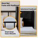 Metal Bed Frame,14Inch Twin Size Bed Frame with Storage Space,Heavy Duty Sturdy Mattress Foundation,Easy Assembly,No Box Spring Needed,Black Twin