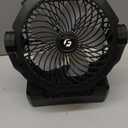 FRIZCOL 3-in-1 Camping Fan - Portable Fans Rechargeable - 24000mAh Battery Powered Fan with Light & Remote for Indoor, Outdoor, Tent, Travel, Fishing, Jobsite, Gifts for Men Dad Him - Black, Large