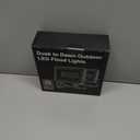 JandCase Dusk to Dawn Flood Lights Outdoor, 50W Plug in Floodlights with 9.8FT Cord, IP66 Waterproof LED Work Light Outside for Garage, Yard, Lawn, UL Listed, 2 Pack (White)