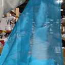 DWCN Sky Blue Sheer Curtains Semi Transparent Voile Rod Pocket Curtains for Bedroom and Living Room, 52 x 84 inches Long, Set of 2 Panels