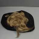 Baseball Hat Wig,Hat with Hair attached 16'' Adjustable Black Cap with Wavy Curly Synthetic Bob Hair Extensions for Women Girls(Ash Blonde)