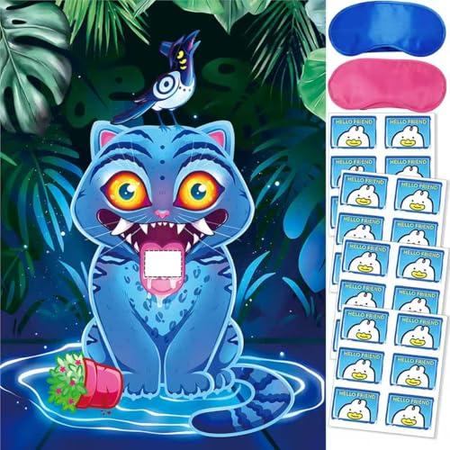 Demon Hunters Birthday Decorations, Derpy Party Games for Boys Girls, Large Poster 24PCS Letter Stickers for Kpop Party Supplies