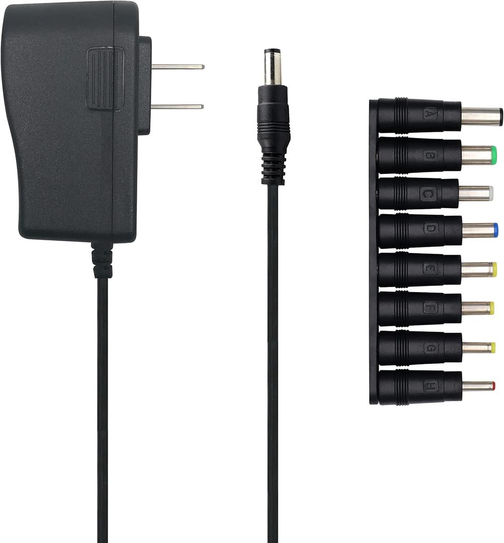 EIKS AC to DC 9V 1.5A Power Supply Adapter with 5.5mm x 2.1mm Connector Plug for Android Tablets Webcam Routers Toys Recorder Bluetooth Speaker