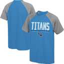 NFL Kids Youth 8-20 Unleashed Color Block Team Color Performance Primary Logo Short Sleeve T-Shirt (Blue, XL)