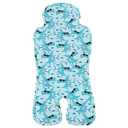 Gel Car Seat Cooler Pad for Children, Summer Breathable Ice Stroller Cooler Mat, Multifunctional Baby Cooling Pad Suitable for Stroller, Baby Dining Chair, Child Safety Seat (Blue Shark)