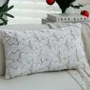 Rguct Christmas Pillow Covers 12x20 inch Set of 2,Christmas Pillows Tree White Faux Fur Throw Pillow Covers,Winter Holiday Farmhouse Cushion Case Decoration for Sofa Couch