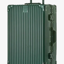 HotWay 28 Inch Checked in Luggage with Aluminum Frame, PC Hard Shell Suitcase with Spinner Wheels and TSA Lock, Large Suitcase for Travel, Green