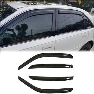 Rainproof Side Window Wind Deflectors for 2005-2012 Toyota Avalon, Tape-on Sun Rain Guard Sets,Nice Looking Window Visors for Cars,Vent Deflector for 05-12 Toyota Avalon 94043