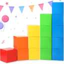 MotiMind 15 Pcs Number Birthday Party Decoration Blocks Themed Birthday Party Background Prop Boxes for School Classroom Decor