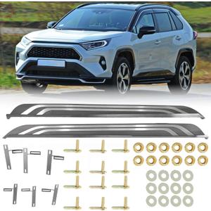 2 PCS Running Boards Fit for 2019-2025 Toyota RAV4 Aluminum Side Steps Nerf Bars with Bracket Accessories