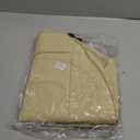 Car Seat Cover for Luxury & Comfort - PU Leather, Anti-Slip, Full Wrap Protection with Storage Pocket for Bottom Cushion - Universal Fit for 95% of Vehicles Yellowish-White,1 Piece