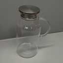 128oz Glass Pitcher with Lid,1 Gallon Glass Water Pitcher Hot/Cold Water Jug, 3.7LJuice and Iced Tea Beverage Carafe with Lid