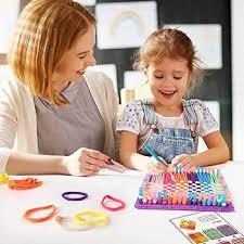 Weaving Hand Made Loom & Loops, DIY