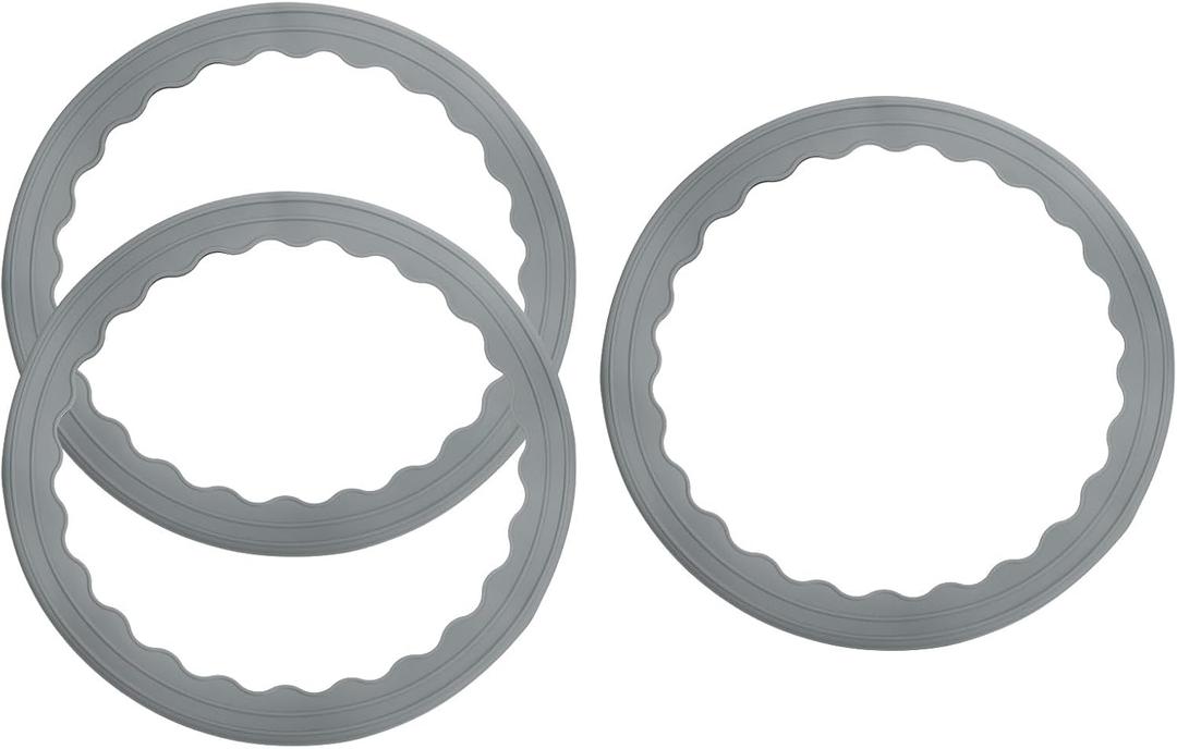 uxcell 3 Pcs Bar Stool Leg Protectors Ring Non Slip Silicone Chair Leg Floor Protector for 14.5" to 16.5" Round Base Pads Bottom Protect Wooden Floor No Scratches No Noise, Grey