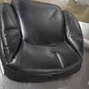 COLAMY Office Ergonomic Desk High Back Executive Chair with Pop-Out Lumbar Support, Upgraded Casters, Adjustable Headrest, Flip-Up Arms, Leather Home with Thick Cushion for Comfort - Black