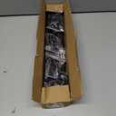 2 Pack Black Curtain Rods for windows 32 to 48 inch, 5/8 inch Splicing Heavy Duty Metal Curtain Rod Set with Brackets