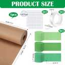 Watersay Classroom Tree Bulletin Board Decorations Set 196 ft Green Crepe Paper 98 ft Brown Kraft Paper Roll DIY 3D Cardboard Tree Woodland Bulletin Board Wall Decoration for School Teacher Chalkboard