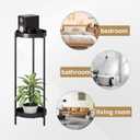 Philodwell 30 Inch Tall Plant Stand, 2 Tier Black Metal Corner Plant Holder, 
L x W x H	9.84 x 9.84 x 29.92 inches