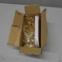 Wedding Table Numbers 1-40, 40 White Gold Cards with 40 Gold TableNumber Holders for Wedding Reception(Card and Holder)