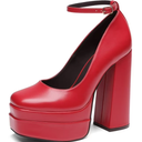 Dreampairs Red Heels Size 8