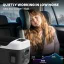 OLIXIS Portable Car Refrigerator, 17QT Single-Zone Electric Cooler for Vehicles, -4-68 Freezer Smart Control via Bluetooth with Car Battery Protection, Child Lock, 12/24V DC & 100-240V AC Powered, 16 L