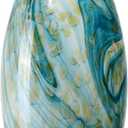 Globe Glass Pendant Lamp Shade Only Light Fixtures Replacement for Mini Pendant Light Art Glass Lamp Covers for Kitchen Island Table lamp glass shade replacement, Blue Mixed Yellow