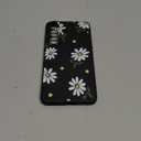 LEECG for Samsung Galaxy S26 Case, Slim Thin Soft Touch Flowers Pattern Design Phone Cover for Galaxy S26 6.3 inch, Daisy Black