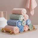 JOYMOOP 12 Pack Microfiber Cleaning Cloth, Larger Kitchen Towels, Dish Rags for Dish Drying Washing, Absorbent Streak Free Lint Free Rags for Cleaning - 11.81" x 15.75" (Mixed [Pink+blue+green])