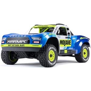 ARRMA RC Truck Mojave GROM 4x4 Smart Small Scale Desert Truck, RTR (with Battery and Charger Included) Blue/White ARA2104T2