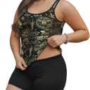 HUNTFAMI Tankinis Swim Suits for Women Two Piece 2025 Womens Bathing Suits Holiday Beachwear Women with Boyshorts (Medium, Dragon)