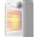 Lerat Electric Space Heater, Small Heater for Indoor Use, 1200W PTC Fast Heating Portable Heater, Overheat & Tip-Over Protection, Heating & Fan Modes for Bedroom, Office, Camping, Milky white