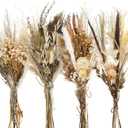 Layhit 4 Pack Large Size Boho Dried Flower Bouquet 15-17 Inch Wedding Handmade Dry Flowers for Vase Crafts DIY Photo Boutonniere for Men Floral Plant for Bridesmaid Gift Birthday Decor(Classic)