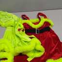 Kid Girl Elf Christmas Cape Xmas Green Fur Hooded Cloak Christmas Cosplay Santa Outfit, Large