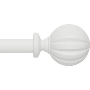 Curtain Rod,Window Curtain Rods for Windows Easy Installation,Adjustable Decorative Curtain Rod 3/4 Inch Diameter Single Window Curtain Rod Set, 66 to 120 Inches, White
