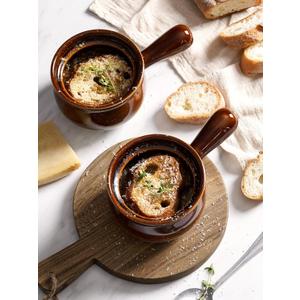 LE TAUCI French Onion Soup Bowls, 16 Ounces Ceramic Soup Bowls with Handles for Soup, Cereal, Chilli, Beef Stew, Soup Crocks Oven Safe and Stackable, Set of 2