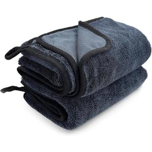 2 PCS Microfiber Towels, 35"23" Extra Large Drying Towel Leaves No Streaks Spots Scratches, Ultra Absorbent Lint Free Washing Cloth for Car Office Kitchen Window Cleaning