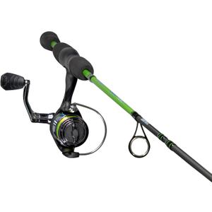 Lew's Crappie Thunder Spinning Reel and Fishing Rod Combo, 2-Piece IM6 Graphite Blank, Right or Left-Hand Retrieve, Crappie Thunder Green