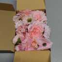 Floroom Mini Artificial Flower Heads Pink & Blush Fake Peony Daisy Rose Multicolor Small Faux Silk Flower Heads for Cake Craft Garland Wedding Party Graduation Cap DIY Home Decoration, 0.8"-3.6"