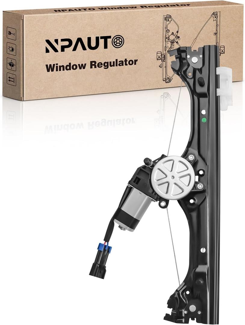 NPAUTO Front Left Driver Side Power Window Regulator with Motor Replacement for Fiat 500 2012 2013 2014 2015 2016 2017 2018 2019, 751-648