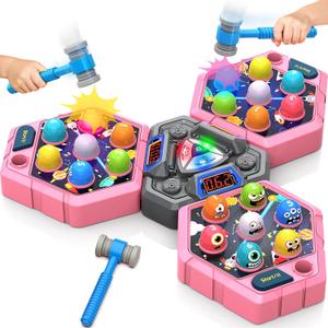 ANNKIE Whack Game Mole for Toddlers, Toys for 3 4 5 6 7+ Year Old Girls Boys,Pounding Toys for Age 3-8,Interactive Educational Toys with 3 Modes, Birthday Xmas Gifts for 3-12 Year Old Girls Boys Kids