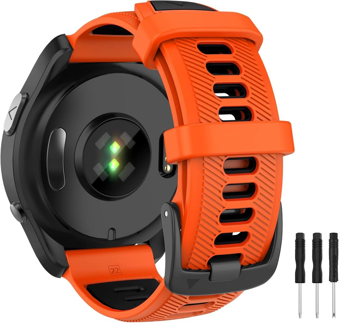 OVERSTEP Compatible with Garmin Forerunner 970, 965, 955, 945, 935 Replacement Band, 22mm Wide Interchangable Bands for Fenix 7, Fenix 6 GPS, Fenix 5 Plus Smart Watch
