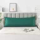 H HOUSEHOLD 100% Cotton Body Size Pillowcases, Super Soft and Cozy, Wrinkle, Fade, Stain Resistant with Envelope Closure Bed Pillow Cases (Body (20" x 54"), Dark Green)