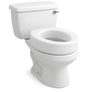 Carex Toilet Seat Riser, Round Raised Toilet Seat Adds 3.5 inches to Toilet Height, for Assistance Bending or Sitting, 300 Pound Weight Capacity Toilet Riser
