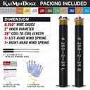 Pair of 2" Garage Door Torsion Springs Set with Non-Slip Winding Bar & Gloves,High Precision Electrophoresis Black Coated, for Replacement & Installation, MIN 16,000 Cycles (0.250x2''x39'')