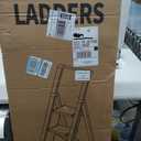 HillhutApex 4 Step Foldable Aluminum Step Ladder with Handgrip, Anti-Slip Pedal, 330 lbs Capacity, Lightweight & Portable for Home, Kitchen, Office, Garage (Gold), 17.9"W x 36.22"H